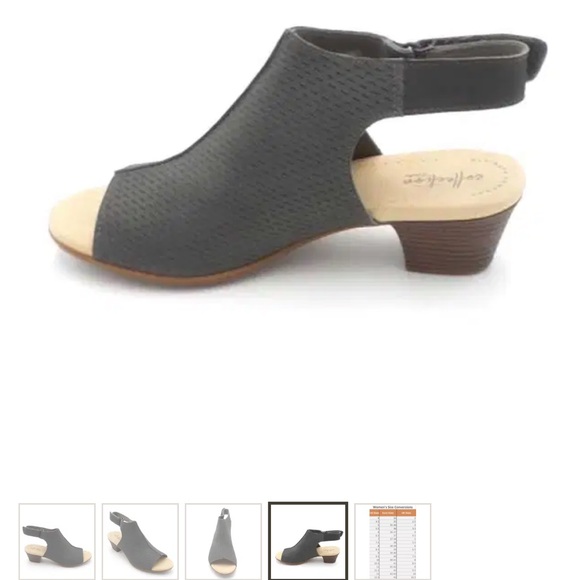Clarks Women's Open-Toe Slingback Sandals in Charcoal - Picture 3 of 6